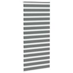 Casa si Gradina - Textile si covoare - Rulouri si jaluzele - Jaluzea tip zebra gri inchis latime tesatura 110,9 cm poliester, mărime 115x200 cm - Infinity.ro