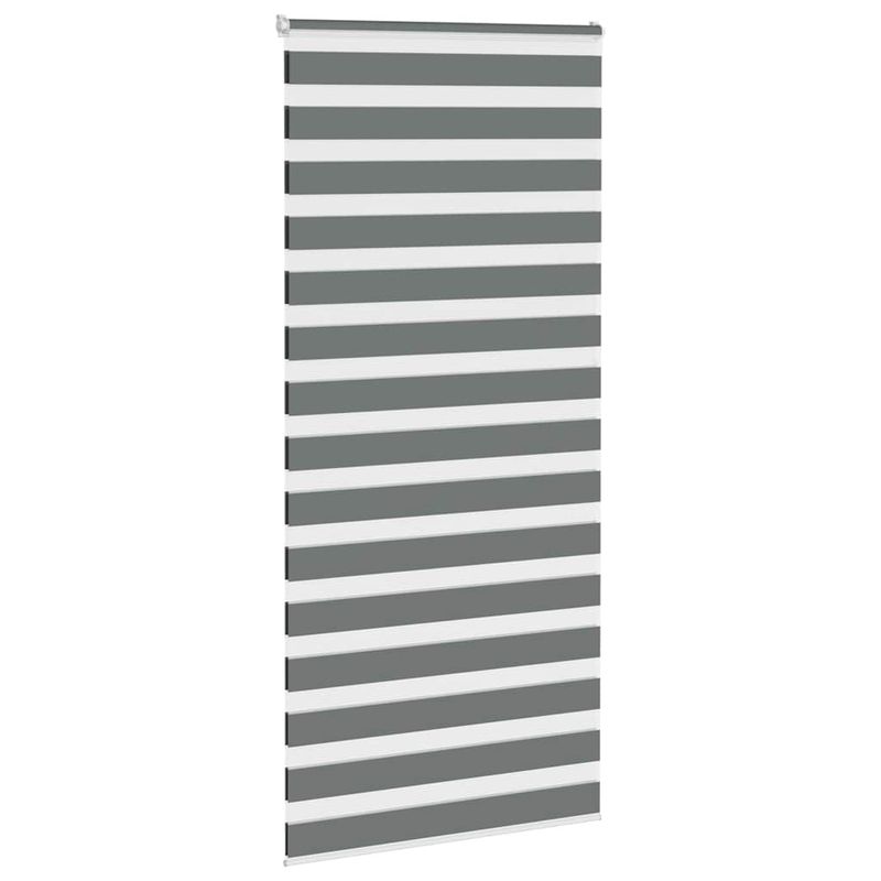 Casa si Gradina - Textile si covoare - Rulouri si jaluzele - Jaluzea tip zebra gri inchis latime tesatura 110,9 cm poliester, mărime 115x200 cm - Infinity.ro