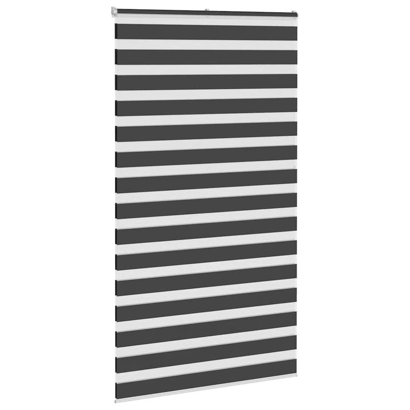 Casa si Gradina - Textile si covoare - Rulouri si jaluzele - Jaluzea tip zebra neagra latime tesatura 120,9 cm poliester, mărime 125x200 cm - Infinity.ro