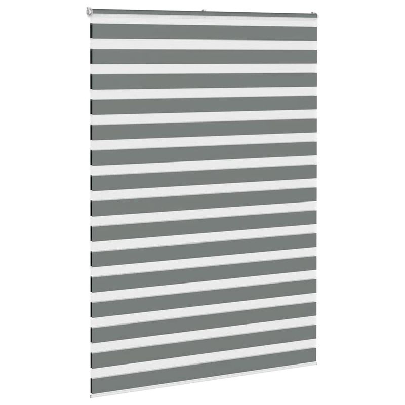 Casa si Gradina - Textile si covoare - Rulouri si jaluzele - Jaluzea tip zebra gri inchis latime tesatura 155,9 cm poliester, mărime 160x230 cm - Infinity.ro