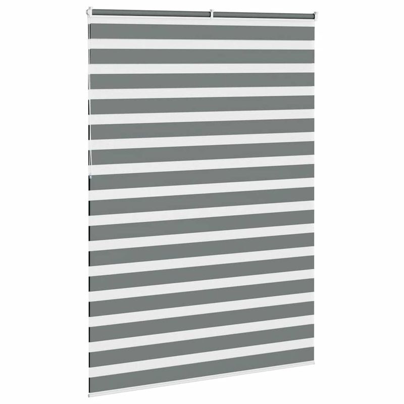 Casa si Gradina - Textile si covoare - Rulouri si jaluzele - Jaluzea tip zebra gri inchis latime tesatura 155,9 cm poliester, mărime 160x230 cm - Infinity.ro