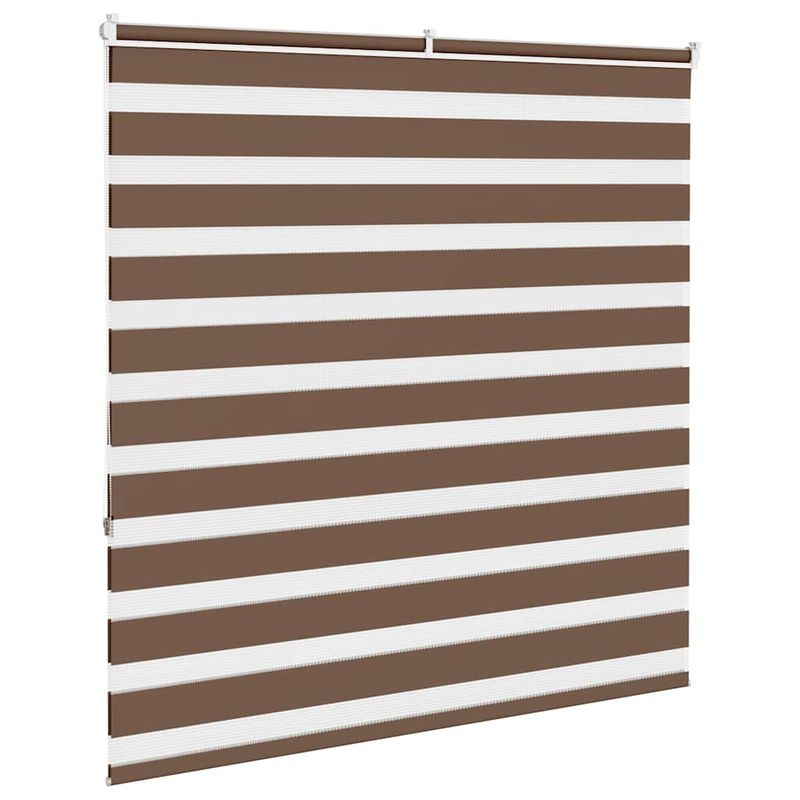 Casa si Gradina - Textile si covoare - Rulouri si jaluzele - Jaluzea tip zebra maro latime tesatura 145,9 cm poliester, mărime 150x150 cm - Infinity.ro