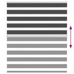 Casa si Gradina - Textile si covoare - Rulouri si jaluzele - Jaluzea tip zebra neagra latime tesatura 115,9 cm poliester, mărime 120x150 cm - Infinity.ro
