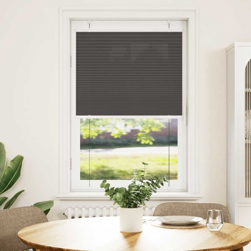 Casa si Gradina - Textile si covoare - Rulouri si jaluzele - Jaluza plisata negru 80x150 cm Latime tesatura 79,4cm poliester - Infinity.ro