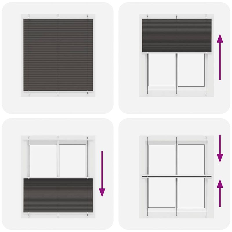 Casa si Gradina - Textile si covoare - Rulouri si jaluzele - Jaluza plisata negru 120x150 cm Latime tesatura 119,4 cm - Infinity.ro