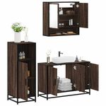 Casa si Gradina - Mobilier - Seturi de mobilier - Seturi baie - Set mobilier de baie, 3 piese, stejar maro, lemn prelucrat - Infinity.ro
