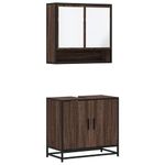 Casa si Gradina - Mobilier - Seturi de mobilier - Seturi baie - Set mobilier de baie, 2 piese, stejar maro, lemn prelucrat - Infinity.ro