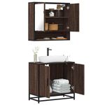 Casa si Gradina - Mobilier - Seturi de mobilier - Seturi baie - Set mobilier de baie, 2 piese, stejar maro, lemn prelucrat - Infinity.ro