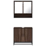 Casa si Gradina - Mobilier - Seturi de mobilier - Seturi baie - Set mobilier de baie, 2 piese, stejar maro, lemn prelucrat - Infinity.ro