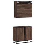 Casa si Gradina - Mobilier - Seturi de mobilier - Seturi baie - Set mobilier de baie, 2 piese, stejar maro, lemn prelucrat - Infinity.ro