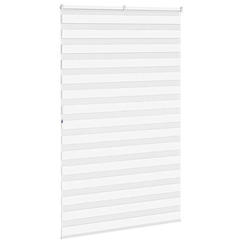 Casa si Gradina - Textile si covoare - Rulouri si jaluzele - Jaluzea tip zebra alb latime tesatura 135,9 cm poliester, mărime 140x200 cm - Infinity.ro