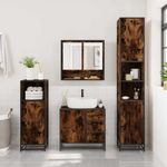 Casa si Gradina - Mobilier - Seturi de mobilier - Seturi baie - Set mobilier de baie, 2 piese, stejar fumuriu, lemn prelucrat - Infinity.ro