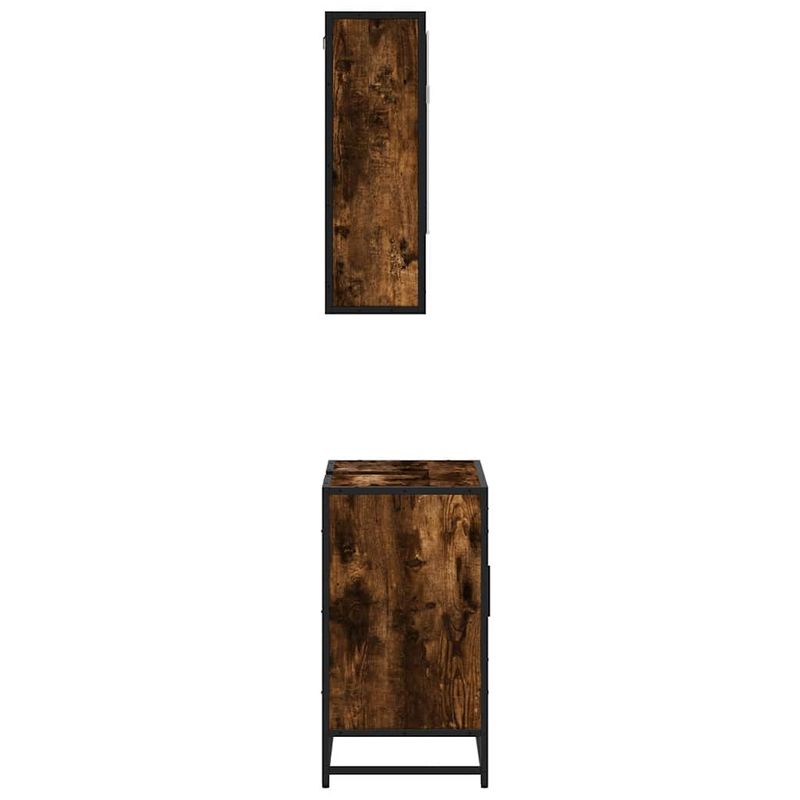 Casa si Gradina - Mobilier - Seturi de mobilier - Seturi baie - Set mobilier de baie, 2 piese, stejar fumuriu, lemn prelucrat - Infinity.ro