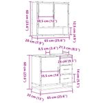 Casa si Gradina - Mobilier - Seturi de mobilier - Seturi baie - Set mobilier de baie, 2 piese, stejar fumuriu, lemn prelucrat - Infinity.ro