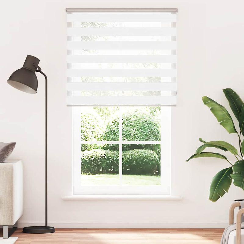 Casa si Gradina - Textile si covoare - Rulouri si jaluzele - Jaluzea tip zebra alb latime tesatura 120,9 cm poliester, mărime 125x230 cm - Infinity.ro