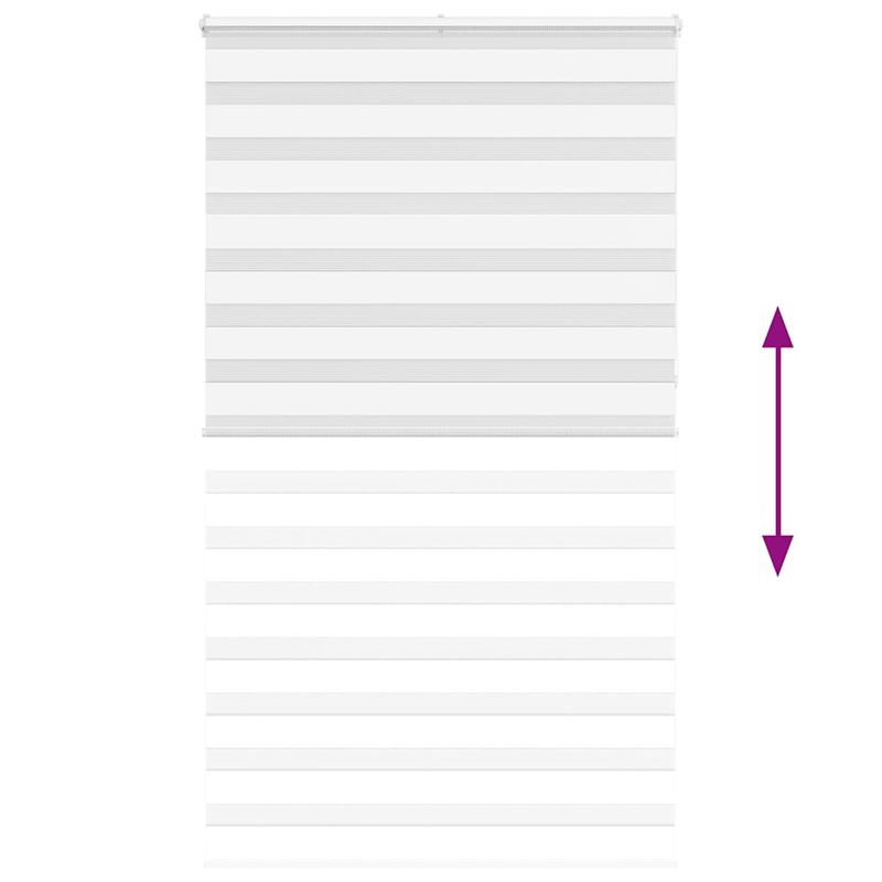Casa si Gradina - Textile si covoare - Rulouri si jaluzele - Jaluzea tip zebra alb latime tesatura 120,9 cm poliester, mărime 125x230 cm - Infinity.ro