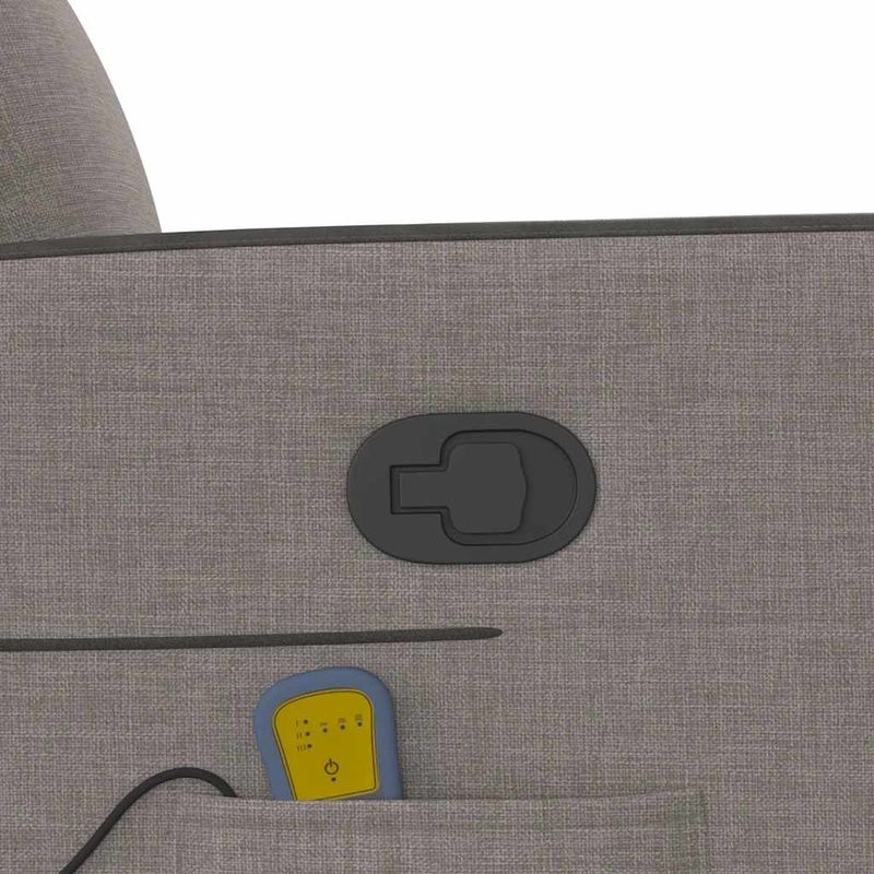 Ingrijire personala si Cosmetice - Sanatate si wellness - Articole wellness - Fotolii de masaj - Fotoliu de masaj rabatabil, gri taupe, material textil - Infinity.ro