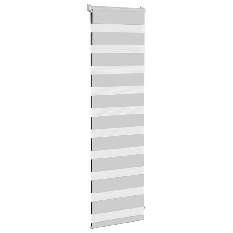 Casa si Gradina - Textile si covoare - Rulouri si jaluzele - Jaluzea tip zebra gri deschis latime tesatura 40,9 cm poliester, mărime 45x100 cm - Infinity.ro