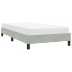 Casa si Gradina - Mobilier - Paturi si accesorii - Paturi - Cadru de pat fara saltea, gri deschis, 80x220 cm, catifea - Infinity.ro