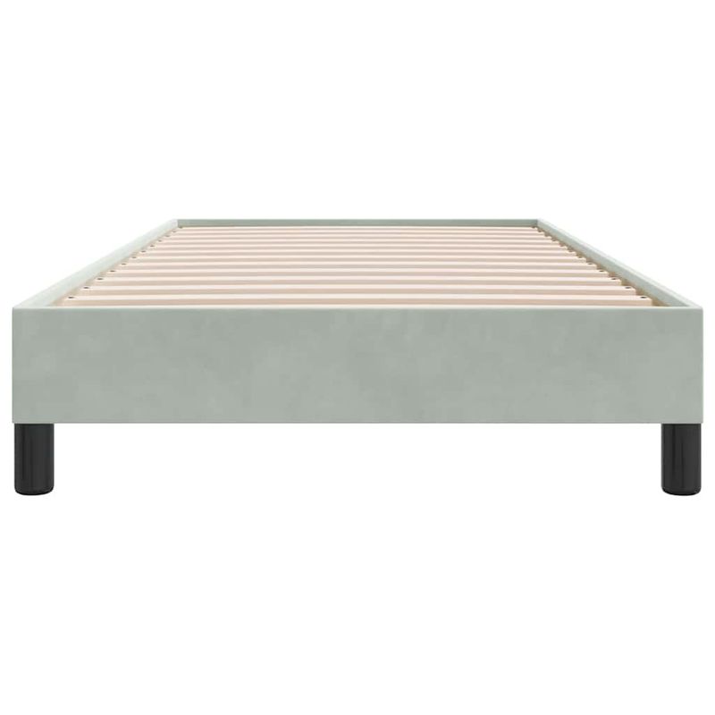 Casa si Gradina - Mobilier - Paturi si accesorii - Paturi - Cadru de pat fara saltea, gri deschis, 80x220 cm, catifea - Infinity.ro