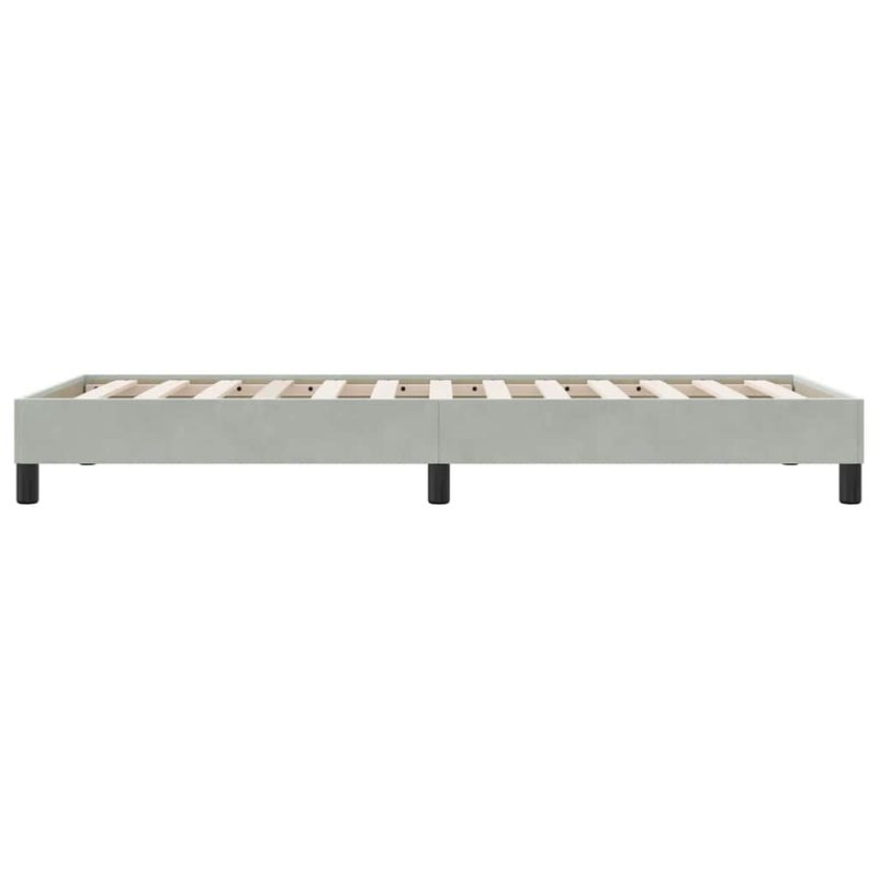 Casa si Gradina - Mobilier - Paturi si accesorii - Paturi - Cadru de pat fara saltea, gri deschis, 80x220 cm, catifea - Infinity.ro