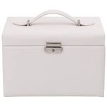 Casa si Gradina - Sanitare - Suporturi si accesorii baie - Accesorii baie - Cutie de bijuterii cu 4 straturi cu oglinda incuiata alba - Infinity.ro