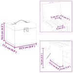 Casa si Gradina - Sanitare - Suporturi si accesorii baie - Accesorii baie - Cutie de bijuterii cu 4 straturi cu oglinda incuiata alba - Infinity.ro