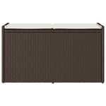 Casa si Gradina - Gradina si terasa - Mobilier exterior - Bancute de gradina - Banca de depozitare in aer liber cu perna maro 100cm polirattan - Infinity.ro