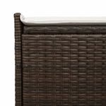 Casa si Gradina - Gradina si terasa - Mobilier exterior - Bancute de gradina - Banca de depozitare in aer liber cu perna maro 100cm polirattan - Infinity.ro