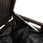 Casa si Gradina - Gradina si terasa - Mobilier exterior - Bancute de gradina - Banca de depozitare in aer liber cu perna maro 100cm polirattan - Infinity.ro