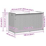 Casa si Gradina - Gradina si terasa - Mobilier exterior - Bancute de gradina - Banca de depozitare in aer liber cu perna maro 100cm polirattan - Infinity.ro