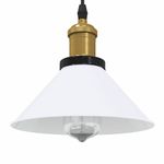 Casa si Gradina - Corpuri si surse de iluminat - Veioze si lampi - Lampi de veghe - Lampa suspendata reglabila pe inaltime E27 alb lucios metal - Infinity.ro