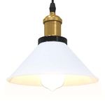 Casa si Gradina - Corpuri si surse de iluminat - Veioze si lampi - Lampi de veghe - Lampa suspendata reglabila pe inaltime E27 alb lucios metal - Infinity.ro