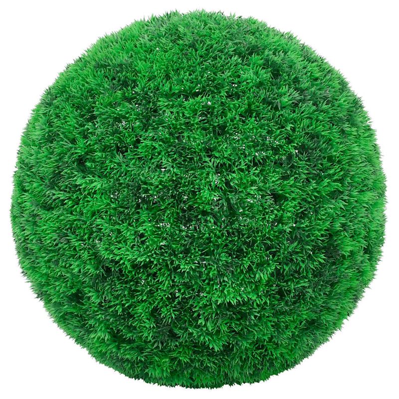 Casa si Gradina - Decoratiuni - Obiecte decorative - Plante artificiale - Mingi artificiale din lemn de cimis cu lumini LED 2 buc Verde - Infinity.ro