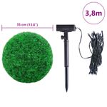 Casa si Gradina - Decoratiuni - Obiecte decorative - Plante artificiale - Mingi artificiale din lemn de cimis cu lumini LED 2 buc Verde - Infinity.ro
