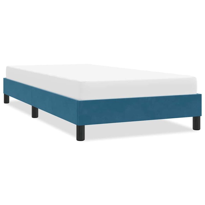 Casa si Gradina - Mobilier - Paturi si accesorii - Paturi - Cadru de pat fara saltea, albastru inchis, 100x210 cm, catifea - Infinity.ro