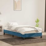 Casa si Gradina - Mobilier - Paturi si accesorii - Paturi - Cadru de pat fara saltea, albastru inchis, 100x210 cm, catifea - Infinity.ro