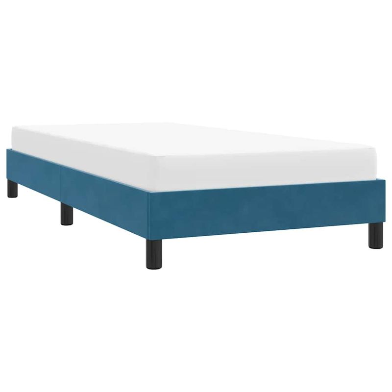 Casa si Gradina - Mobilier - Paturi si accesorii - Paturi - Cadru de pat fara saltea, albastru inchis, 100x210 cm, catifea - Infinity.ro