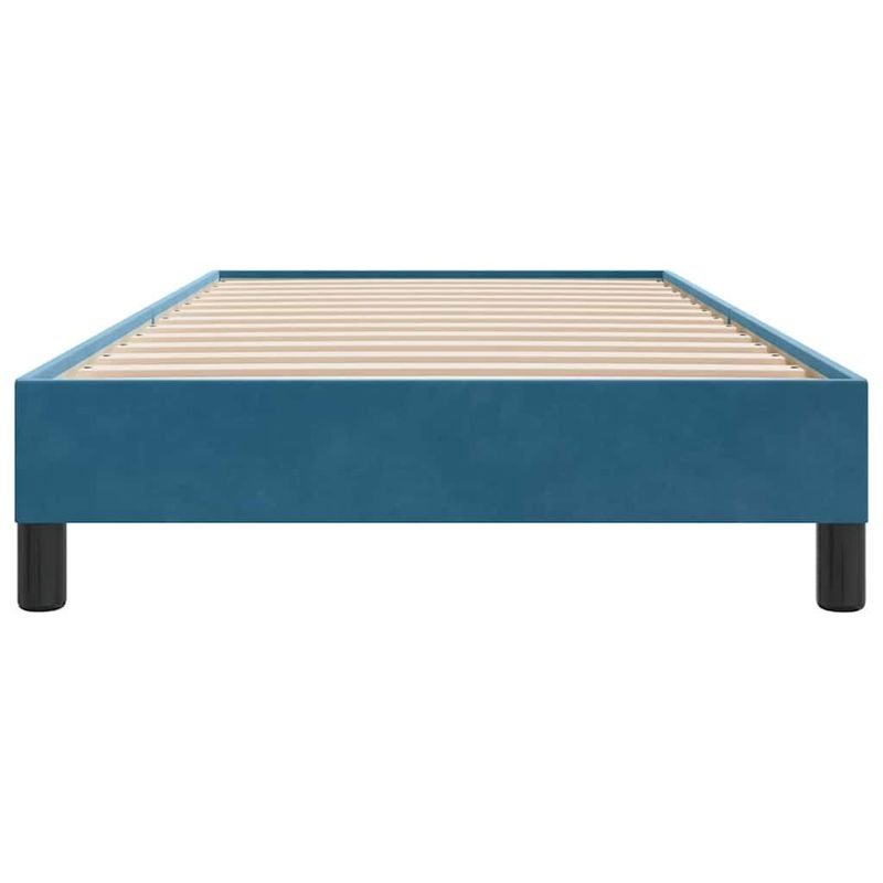 Casa si Gradina - Mobilier - Paturi si accesorii - Paturi - Cadru de pat fara saltea, albastru inchis, 100x210 cm, catifea - Infinity.ro