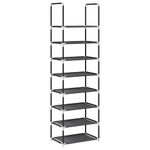 Casa si Gradina - Mobilier - Organizare si depozitare - Organizator incaltaminte - Suport pantofi 8 niveluri, negru, 44x28x145 cm, tesatura netesa - Infinity.ro
