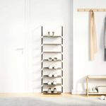 Casa si Gradina - Mobilier - Organizare si depozitare - Organizator incaltaminte - Suport pantofi 8 niveluri, negru, 44x28x145 cm, tesatura netesa - Infinity.ro