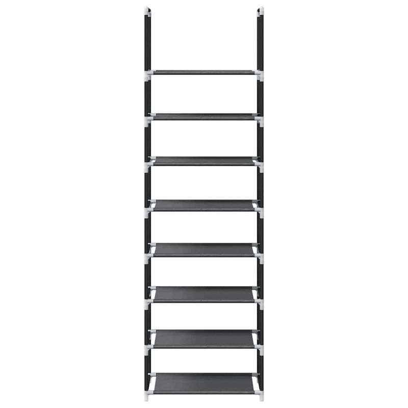 Casa si Gradina - Mobilier - Organizare si depozitare - Organizator incaltaminte - Suport pantofi 8 niveluri, negru, 44x28x145 cm, tesatura netesa - Infinity.ro