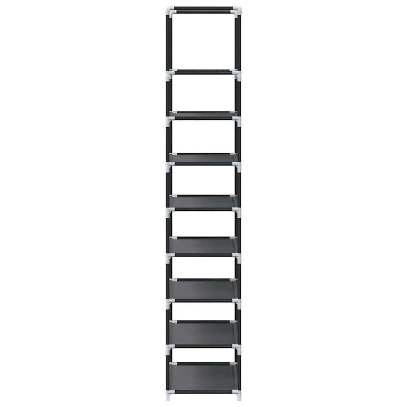Casa si Gradina - Mobilier - Organizare si depozitare - Organizator incaltaminte - Suport pantofi 8 niveluri, negru, 44x28x145 cm, tesatura netesa - Infinity.ro