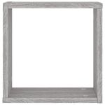 Casa si Gradina - Mobilier - Biblioteci si rafturi - Rafturi - Rafturi cub de perete 6 buc Gri Sonoma 30x15x30 cm - Infinity.ro