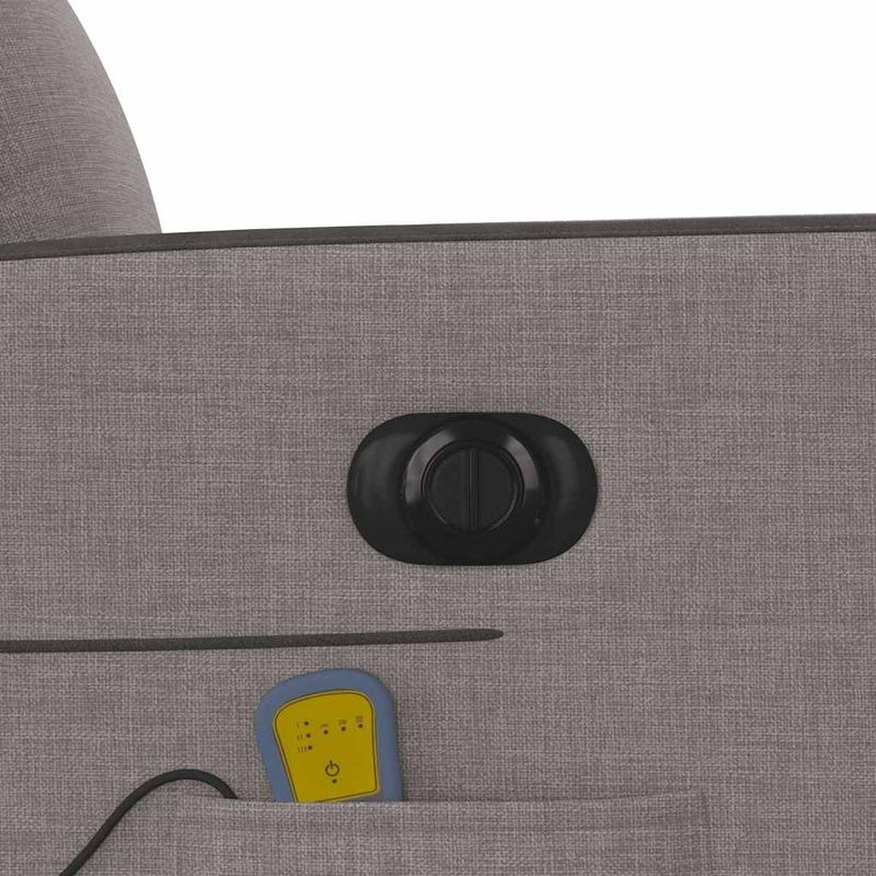 Ingrijire personala si Cosmetice - Sanatate si wellness - Articole wellness - Fotolii de masaj - Fotoliu electric de masaj rabatabil, gri taupe, textil - Infinity.ro