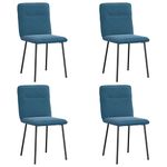 Casa si Gradina - Mobilier - Scaune si fotolii - Scaune - Scaune de bucatarie, 4 buc., albastru, catifea - Infinity.ro