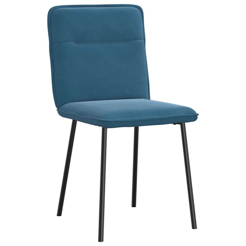 Casa si Gradina - Mobilier - Scaune si fotolii - Scaune - Scaune de bucatarie, 4 buc., albastru, catifea - Infinity.ro