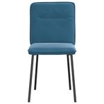 Casa si Gradina - Mobilier - Scaune si fotolii - Scaune - Scaune de bucatarie, 4 buc., albastru, catifea - Infinity.ro