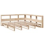 Casa si Gradina - Mobilier - Paturi si accesorii - Paturi - Pat cu biblioteca fara saltea, 180x200 cm, lemn masiv de pin - Infinity.ro