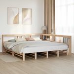 Casa si Gradina - Mobilier - Paturi si accesorii - Paturi - Pat cu biblioteca fara saltea, 180x200 cm, lemn masiv de pin - Infinity.ro